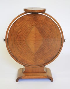 Art Deco Walnut Folding Lamp/Coffee Table circa 1930s