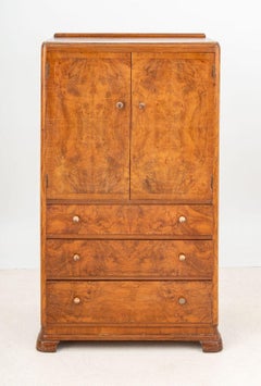 Pressa per biancheria in noce Art Déco, anni '30