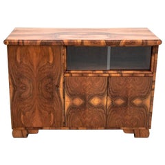 Vintage Art Deco Walnut Little Commode, Poland, 1950s