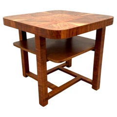Art Deco Walnut & Maple Occasional Table, English, 1930s
