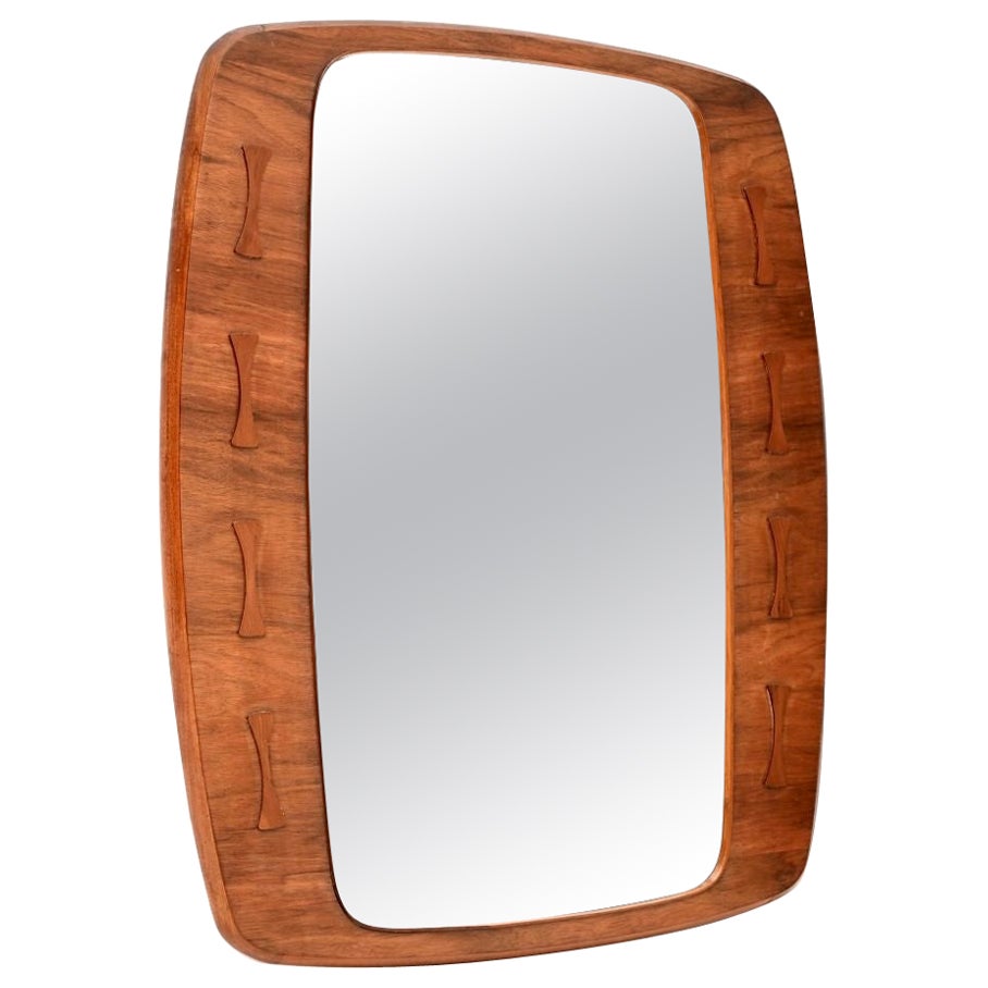 Art Deco Walnut Mirror For Sale