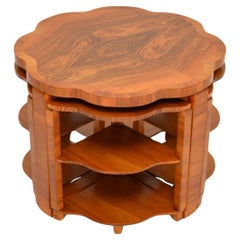 Art Deco Walnut Nesting Coffee Table by Epstein