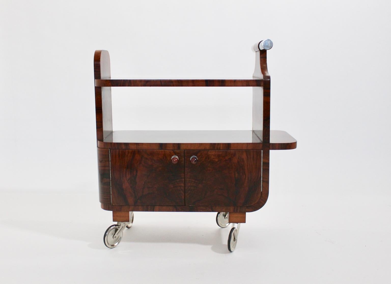vintage art deco bar cart