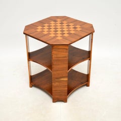 Art Deco Walnut Occasional Coffee / Chess Table