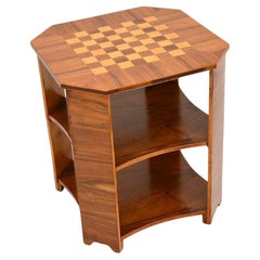 Art Deco Walnut Occasional Coffee / Chess Table