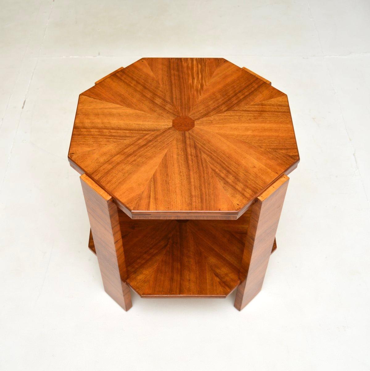 Art Deco Walnut Occasional Coffee / Side Table In Good Condition For Sale In London, GB