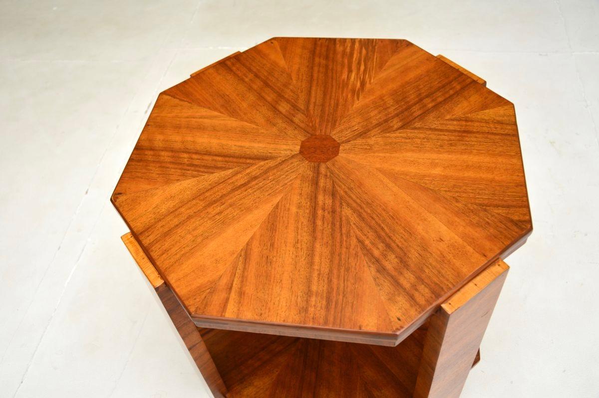 Mid-20th Century Art Deco Walnut Occasional Coffee / Side Table For Sale