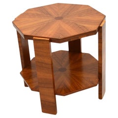 Table basse / d'appoint Art Déco en noyer