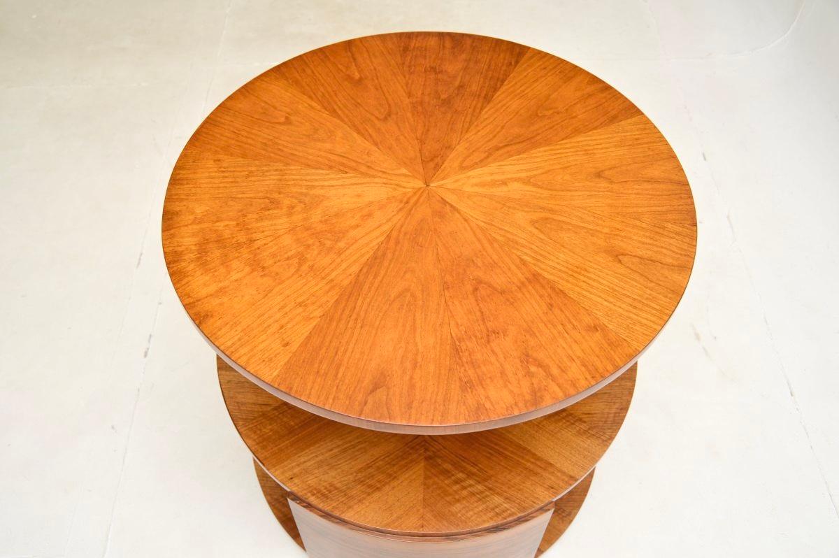 Art Deco Walnut Occasional Side / Centre Table For Sale 4
