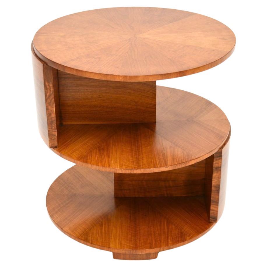 Art Deco Walnut Occasional Side / Centre Table For Sale