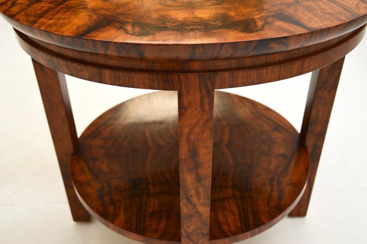 Mid-20th Century Art Deco Walnut Occasional Side / Coffee Table