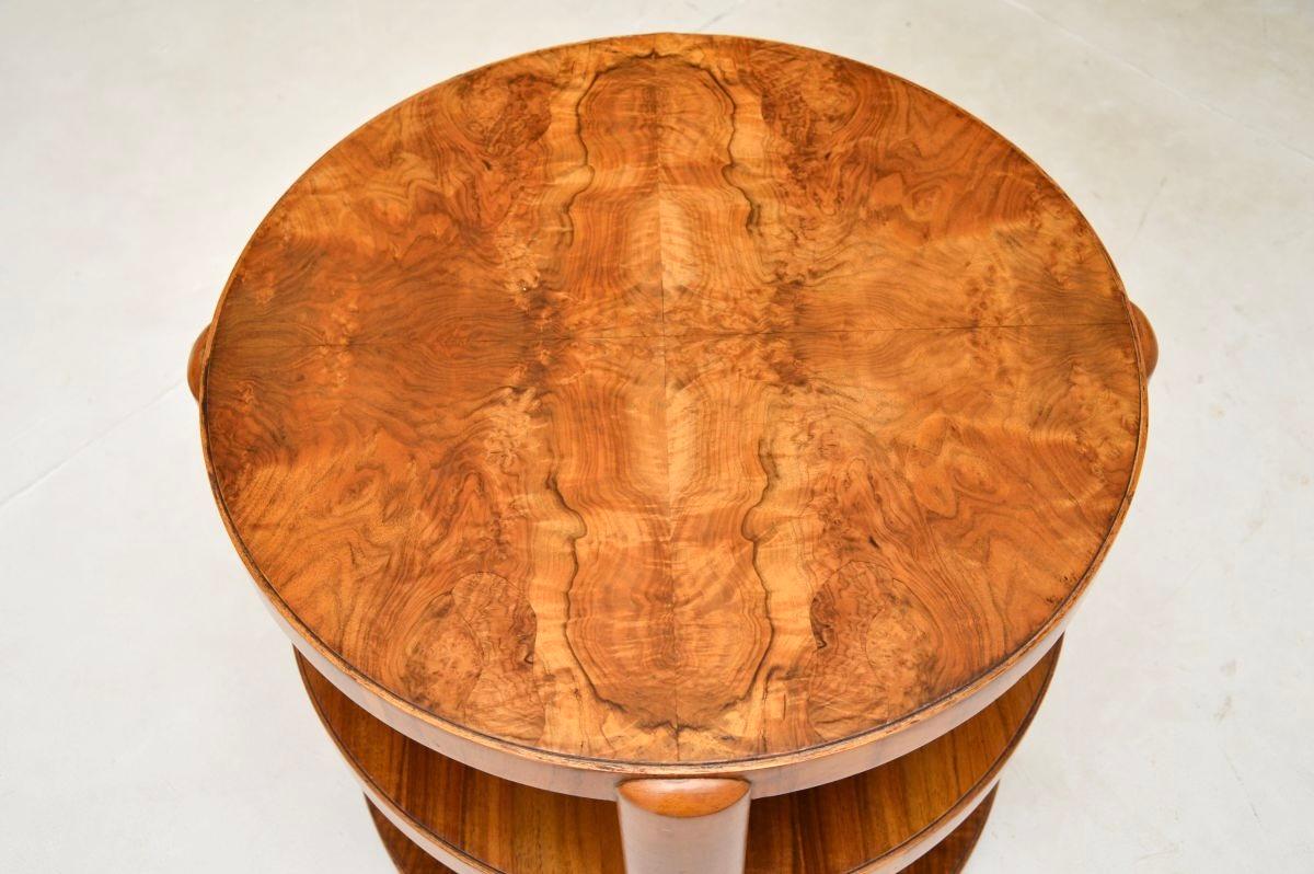Art Deco Walnut Occasional Side / Coffee Table For Sale 1