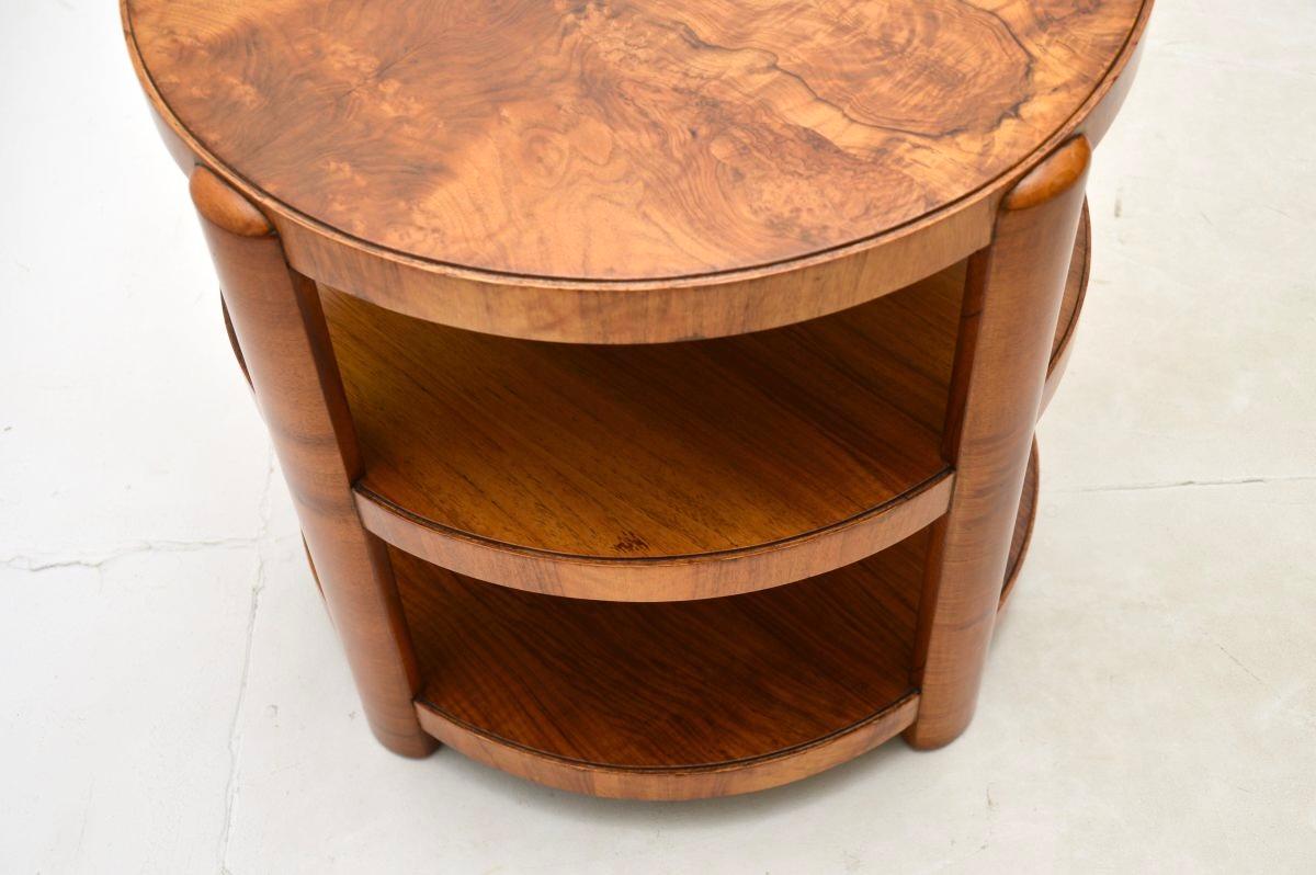 Art Deco Walnut Occasional Side / Coffee Table For Sale 2