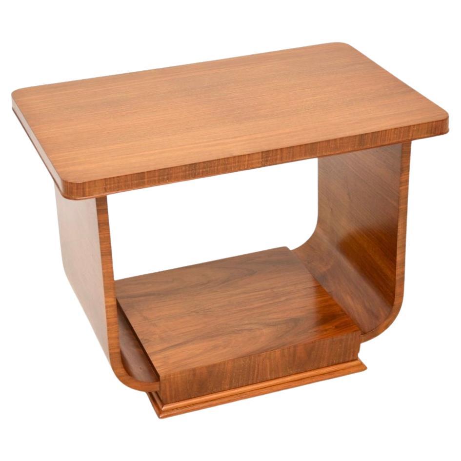 Art Deco Walnut Occasional Side / Coffee Table For Sale