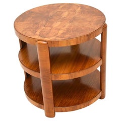 Used Art Deco Walnut Occasional Side / Coffee Table