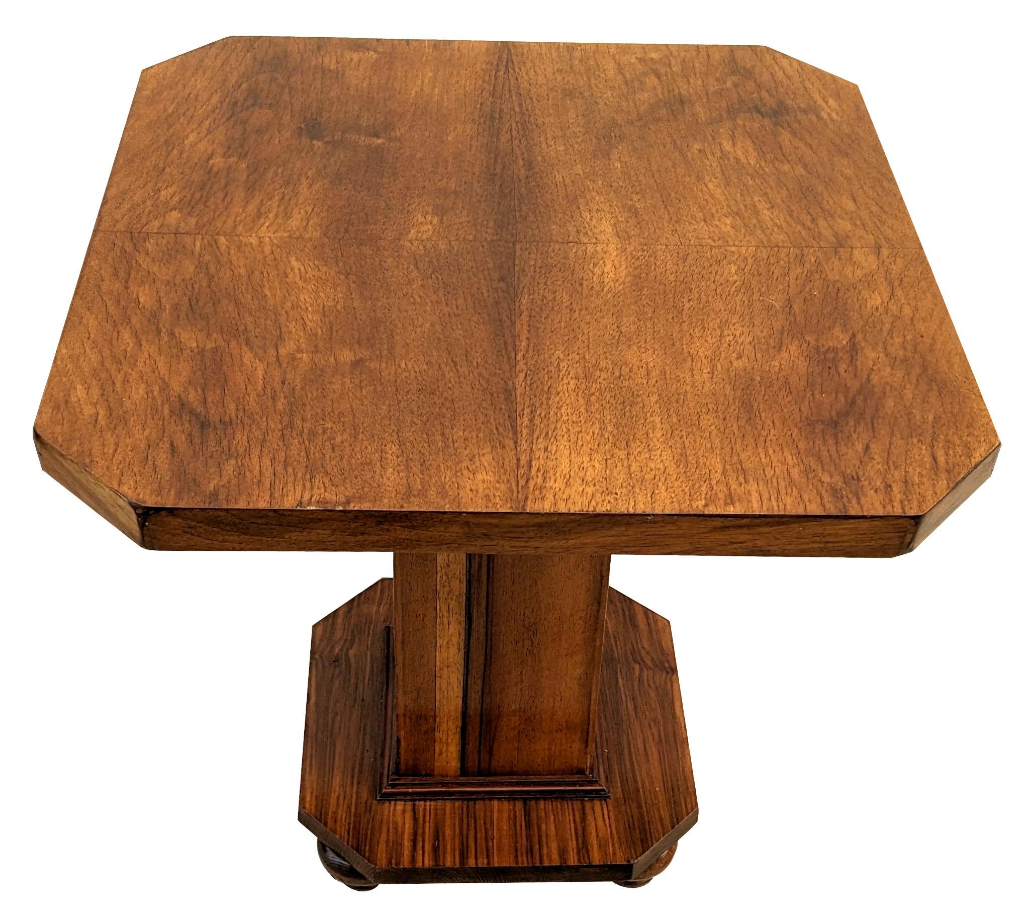 Art Deco Walnut Occasional Table, c1930s, English In Good Condition For Sale In Devon, England