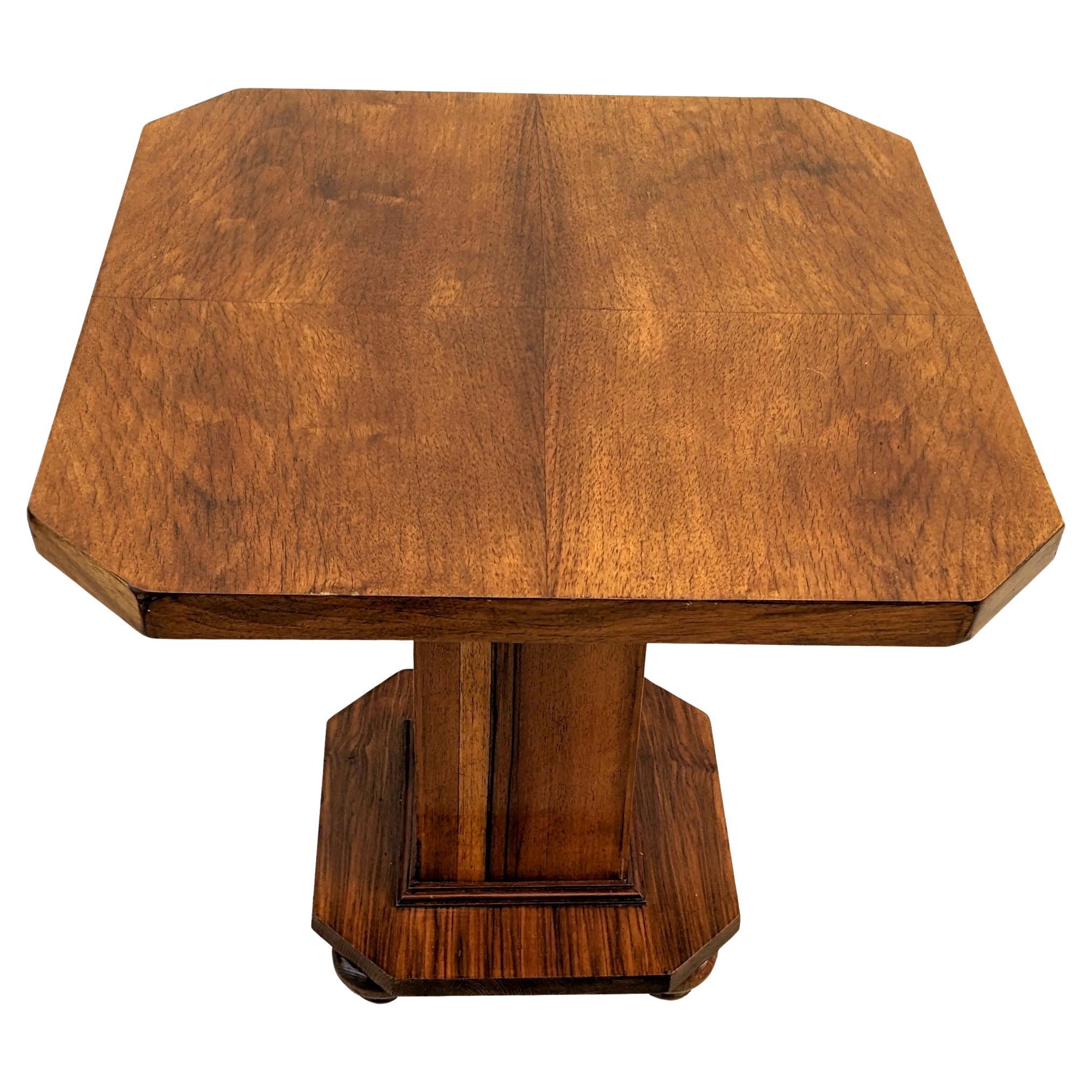 Art Deco Walnut Occasional Table, c1930s, English