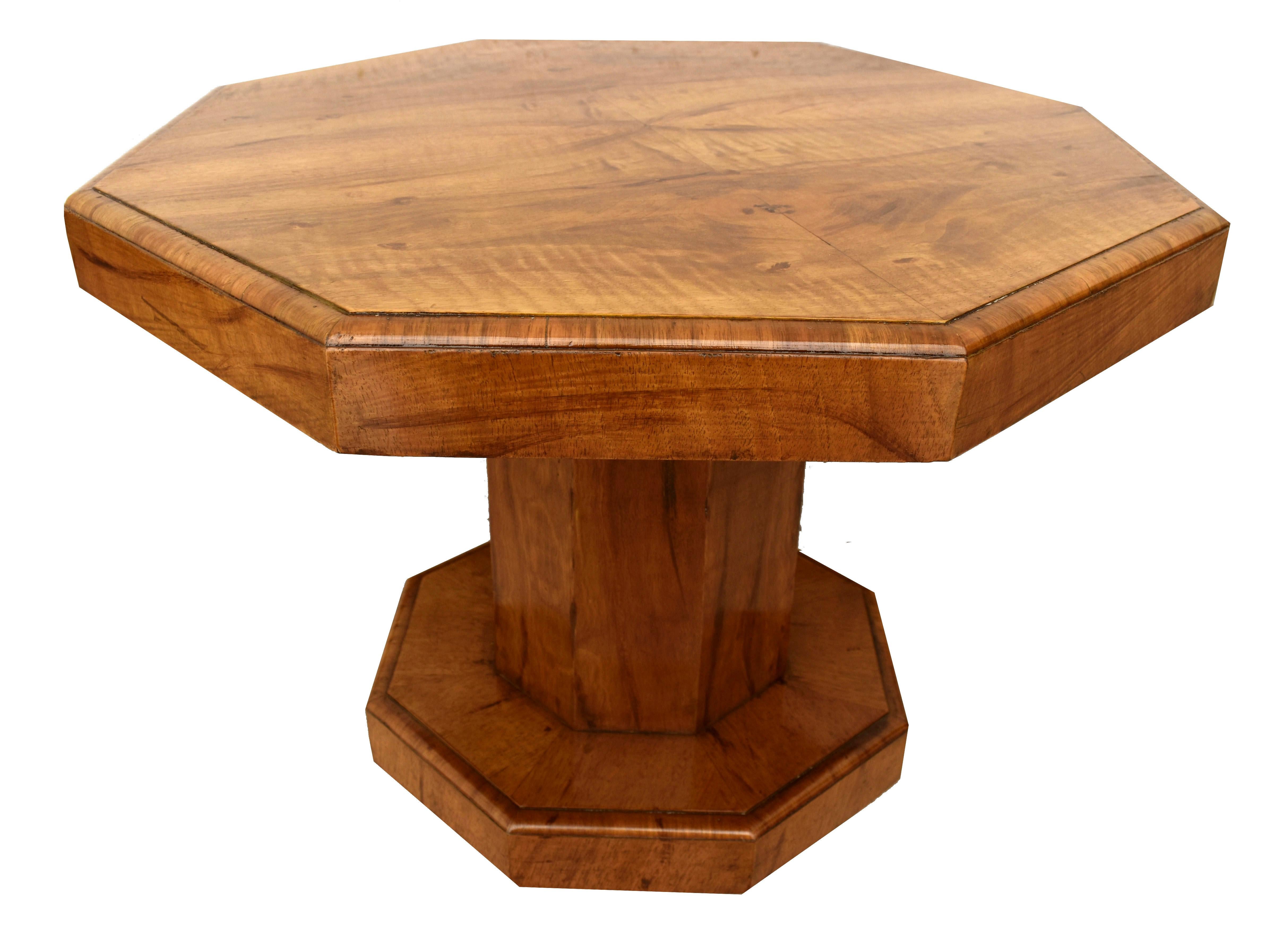 20th Century Art Deco Walnut Occasional Table, English, c1930 For Sale