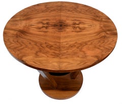 Art Deco Walnut Occasional Three-Tier Table, circa 1930