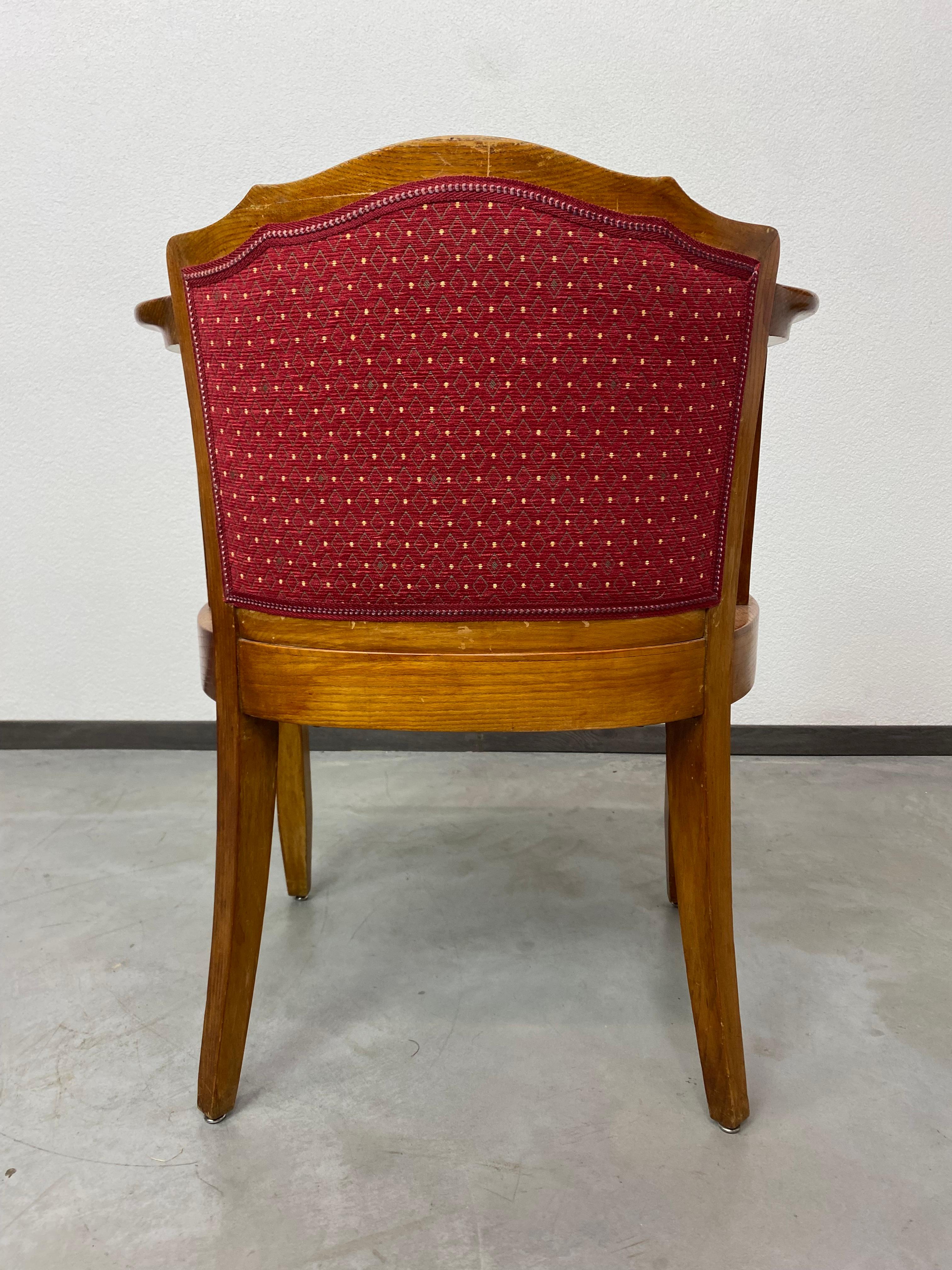 Art deco walnut office chair For Sale 3
