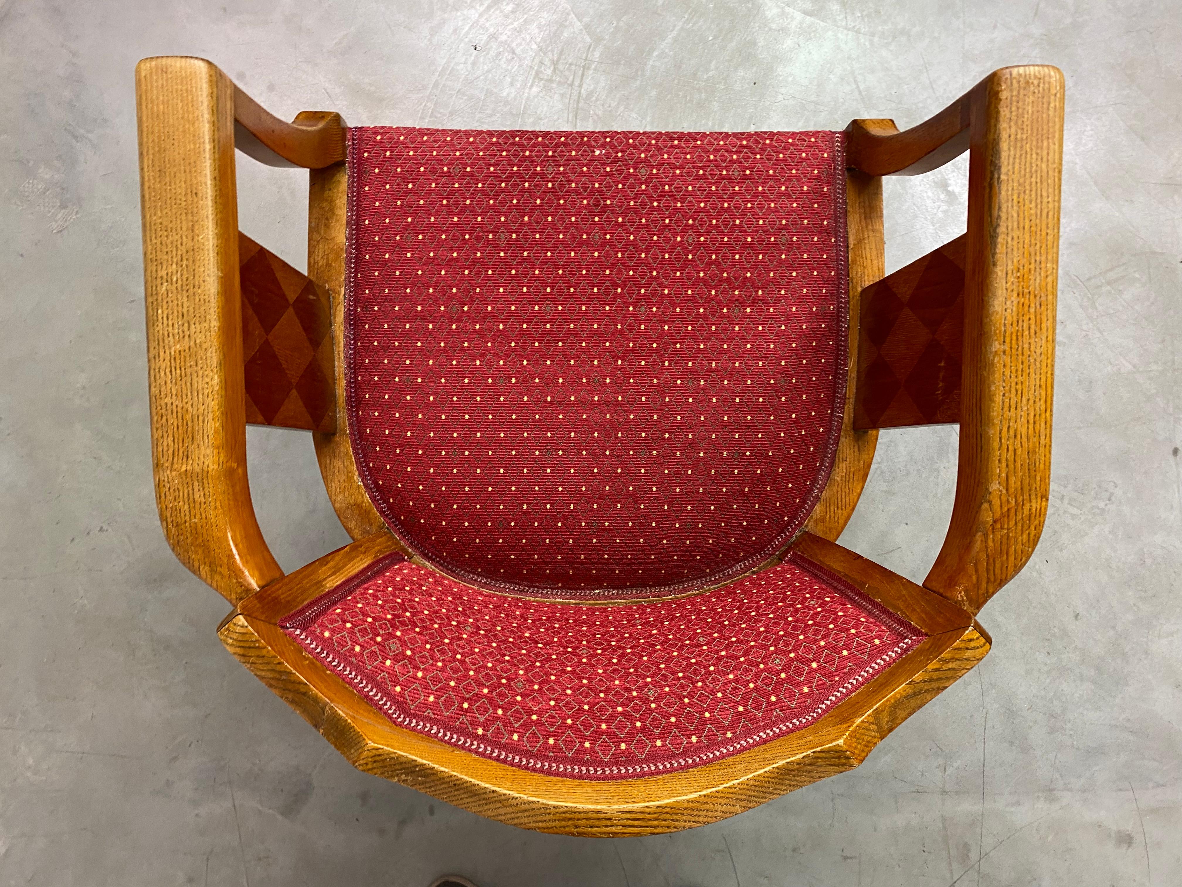 Mid-20th Century Art deco walnut office chair For Sale