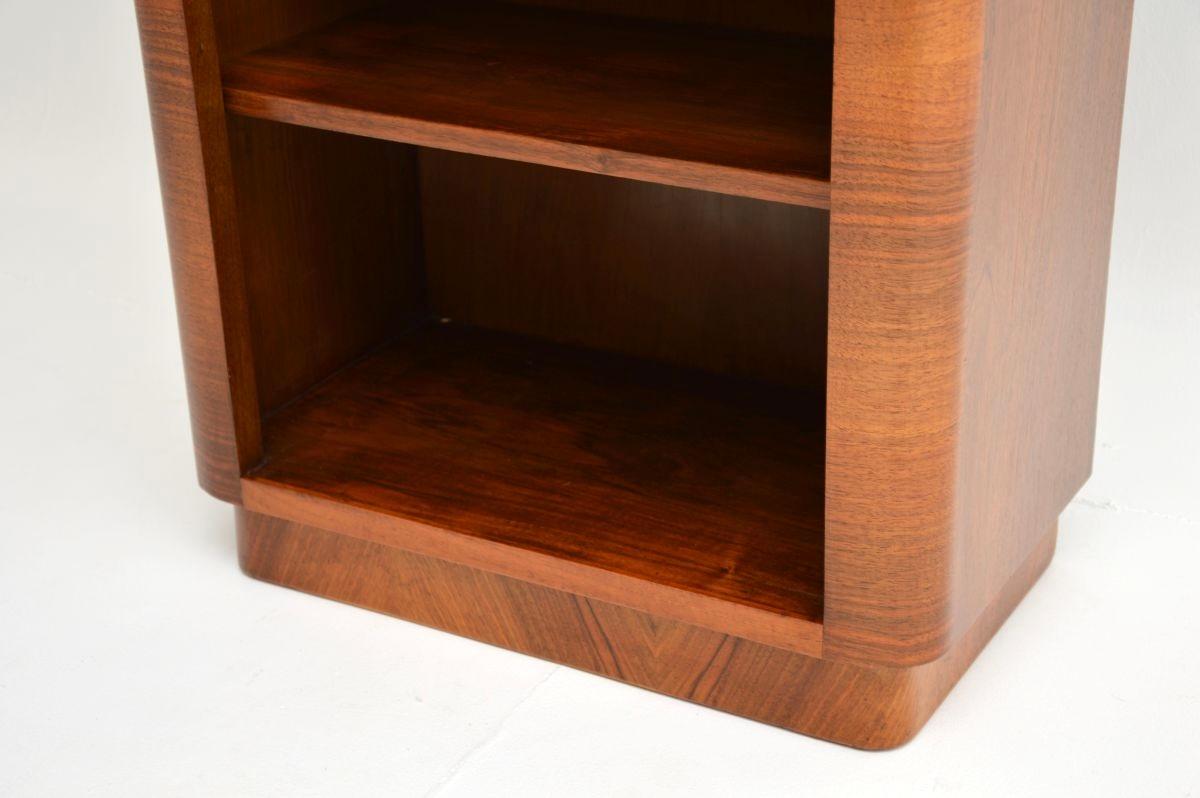 Art Deco Walnut Open Bookcase For Sale 2
