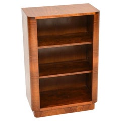 Art Deco Walnut Open Bookcase