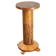 Guéridon Art déco en noyer, Tchécoslovaquie, années 1930