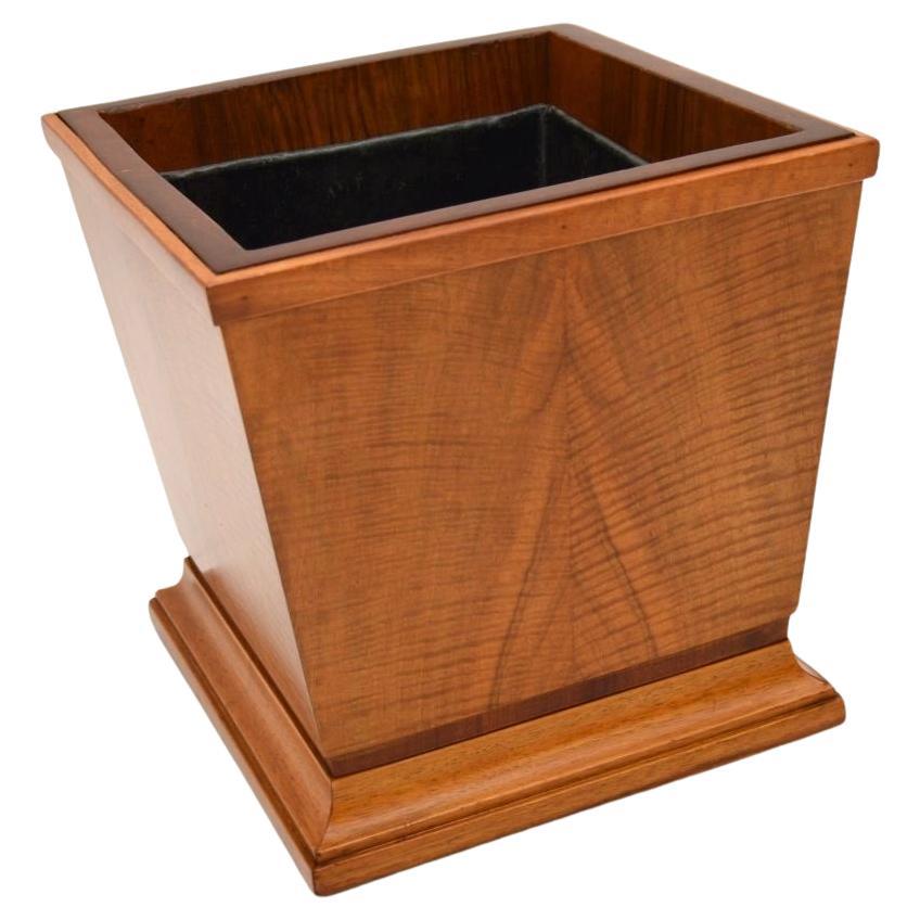 Jardinière Art Déco en noyer / Corbeille �à papier en vente