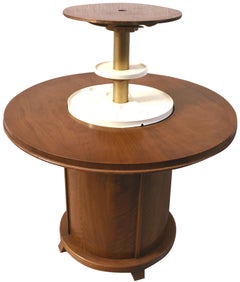 Art Deco Walnut Pop Up Cocktail Drinks Dry Bar Table, C1930