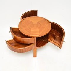 Art Deco Walnut Revolving Occasional Table