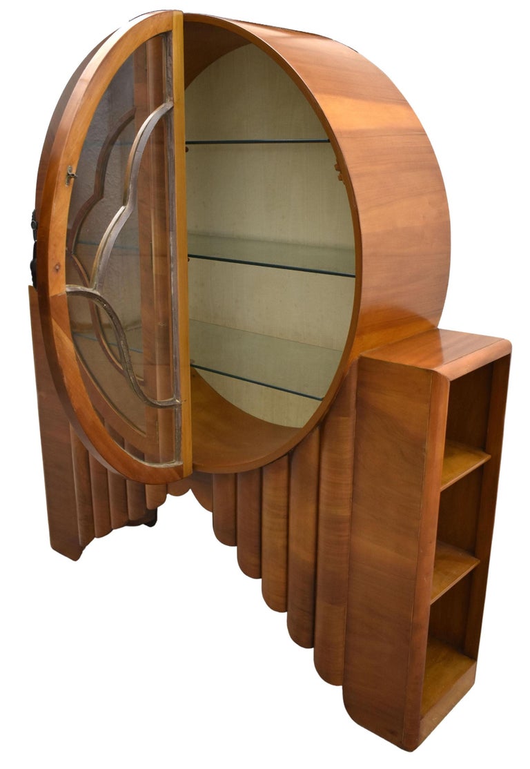 Art Deco Walnut 'Rocket Cabinet', English, c1930 For Sale at 1stDibs