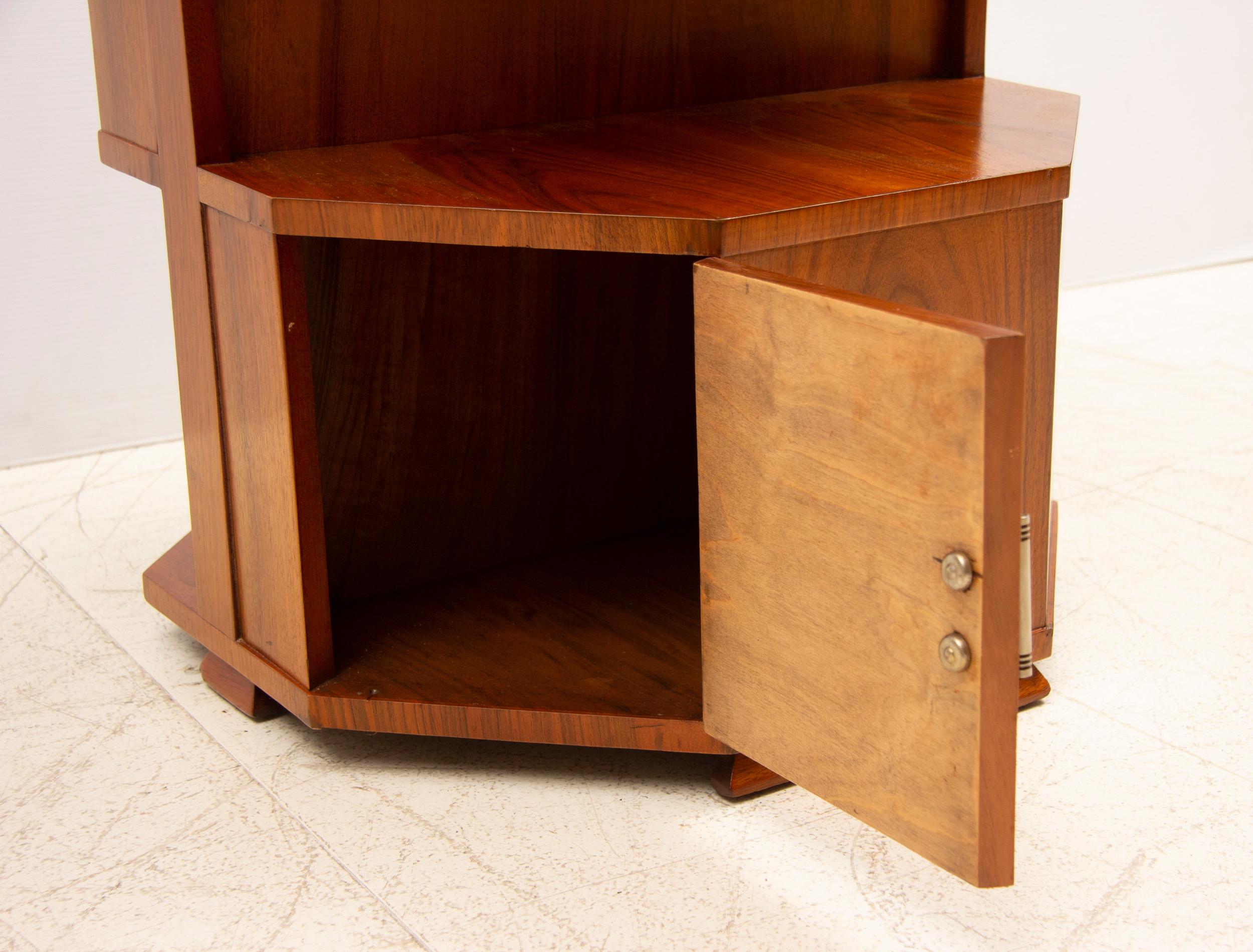 20th Century Art Deco Walnut Sectional Bookcase Table