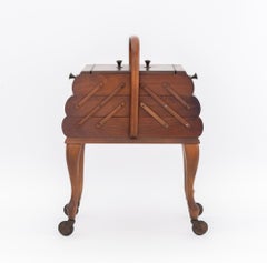 Art Deco Walnut Sewing Box, Early 20th Century