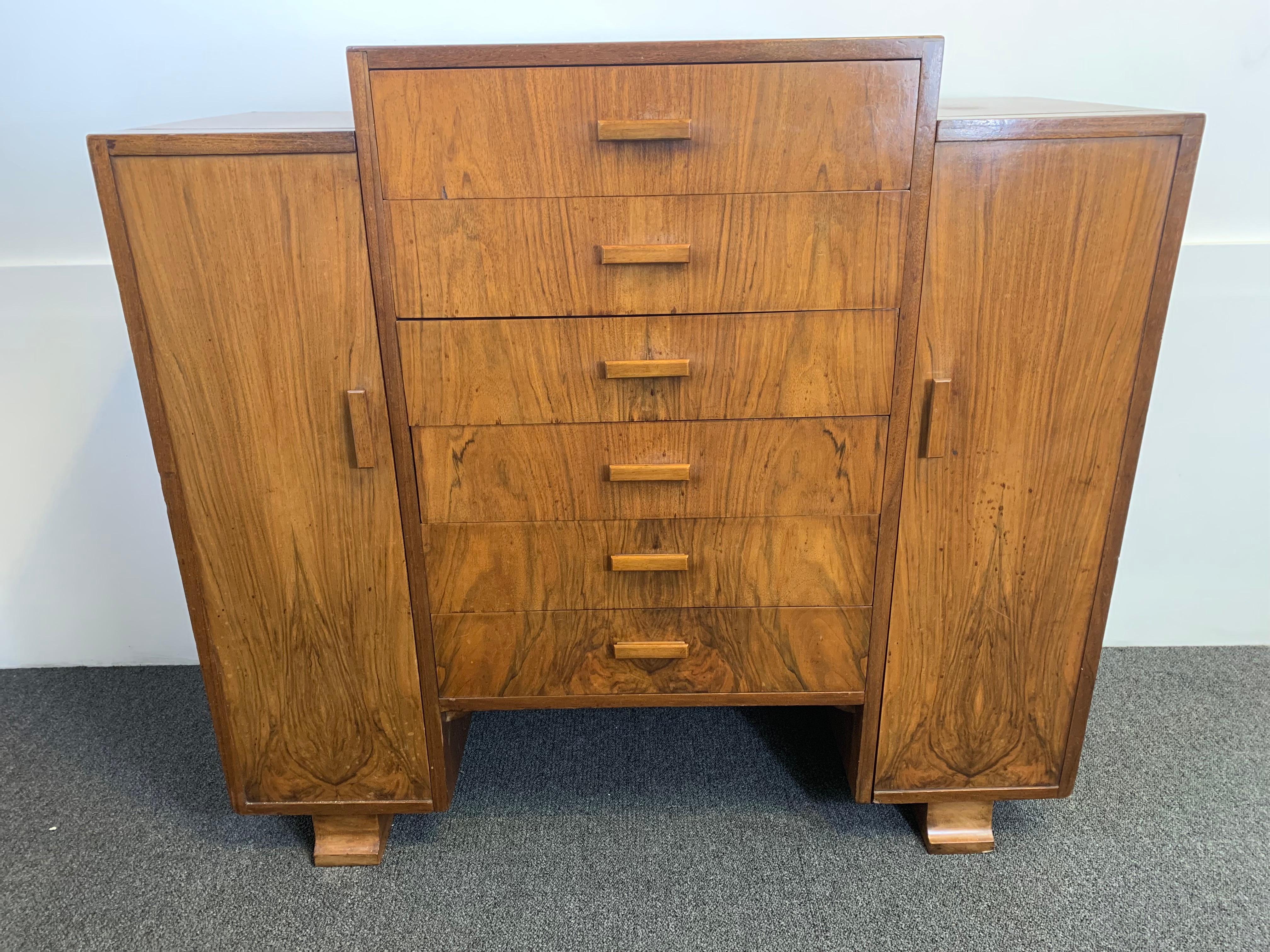 Art Deco Walnut Sheet Music Cabinet by Merryweather & Sons of Holloway For Sale 7