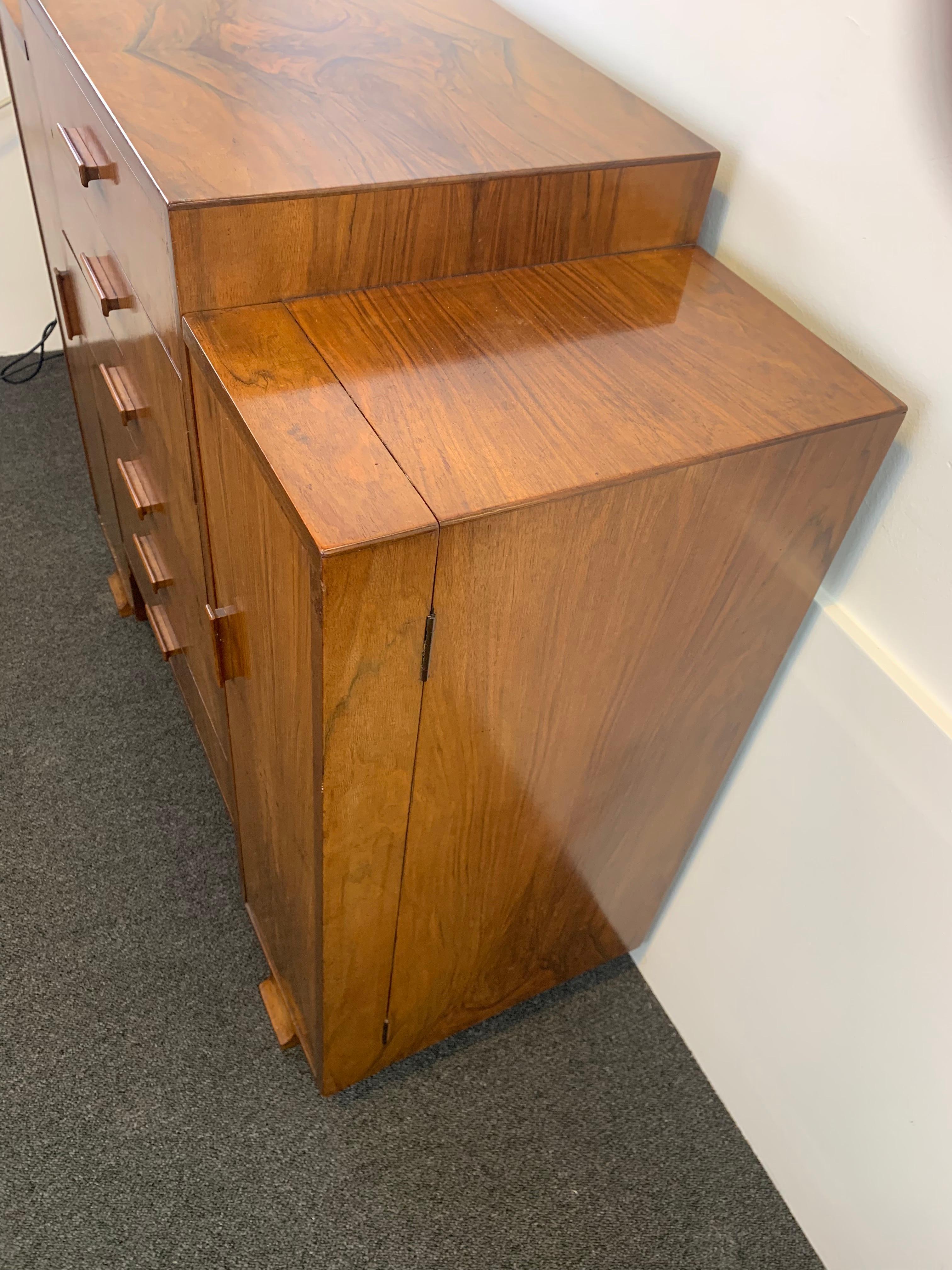 Art Deco Walnut Sheet Music Cabinet by Merryweather & Sons of Holloway For Sale 3