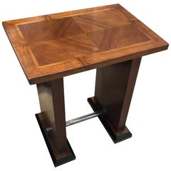 Art Deco Walnut Side / Console / Occasional Table