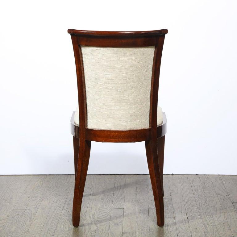 Mid-20th Century Art Deco Walnut Side/ Desk Chair in Great Plains Fabric by Holly Hunt