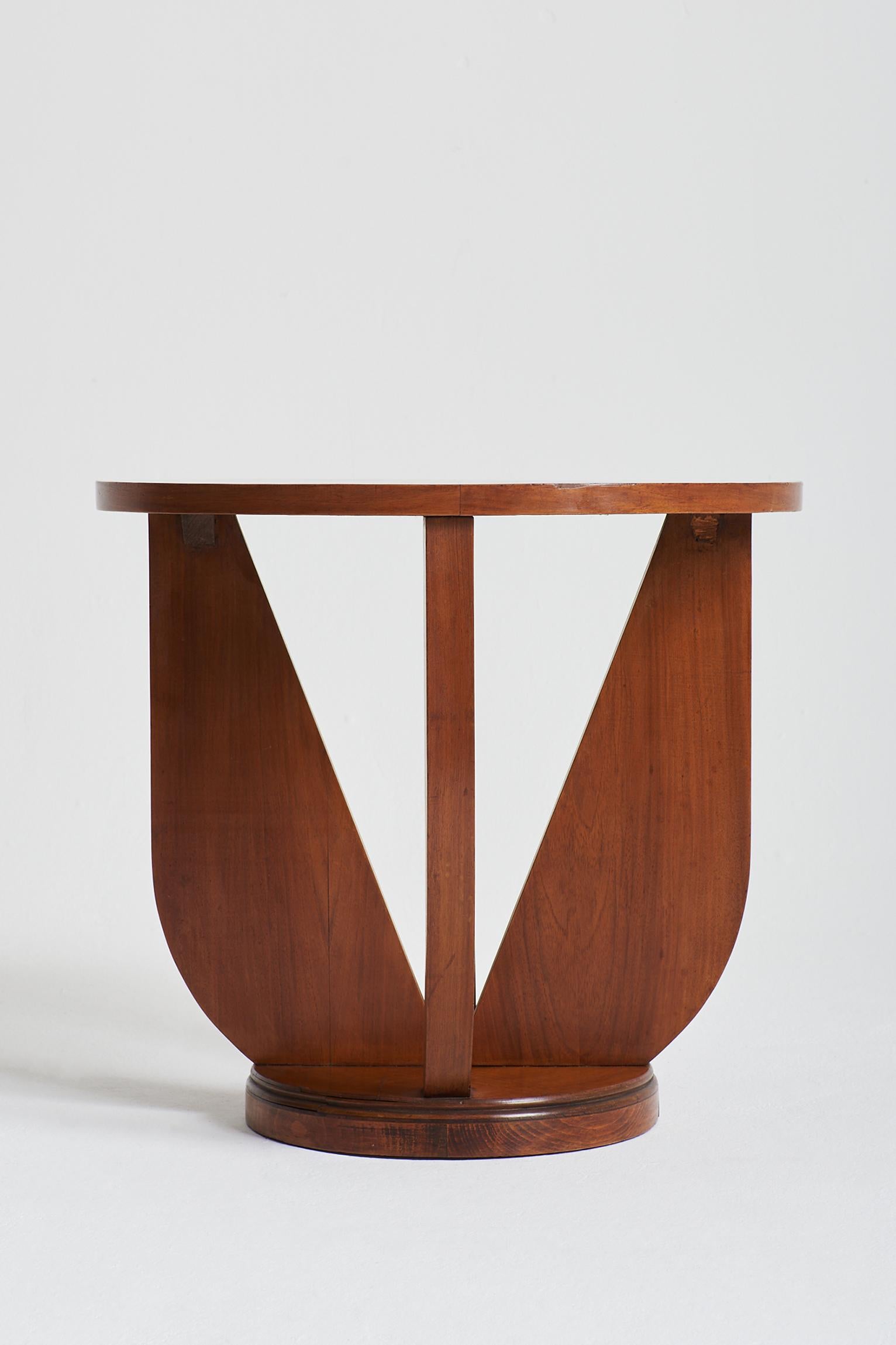 Art Deco Walnut Side Table 1