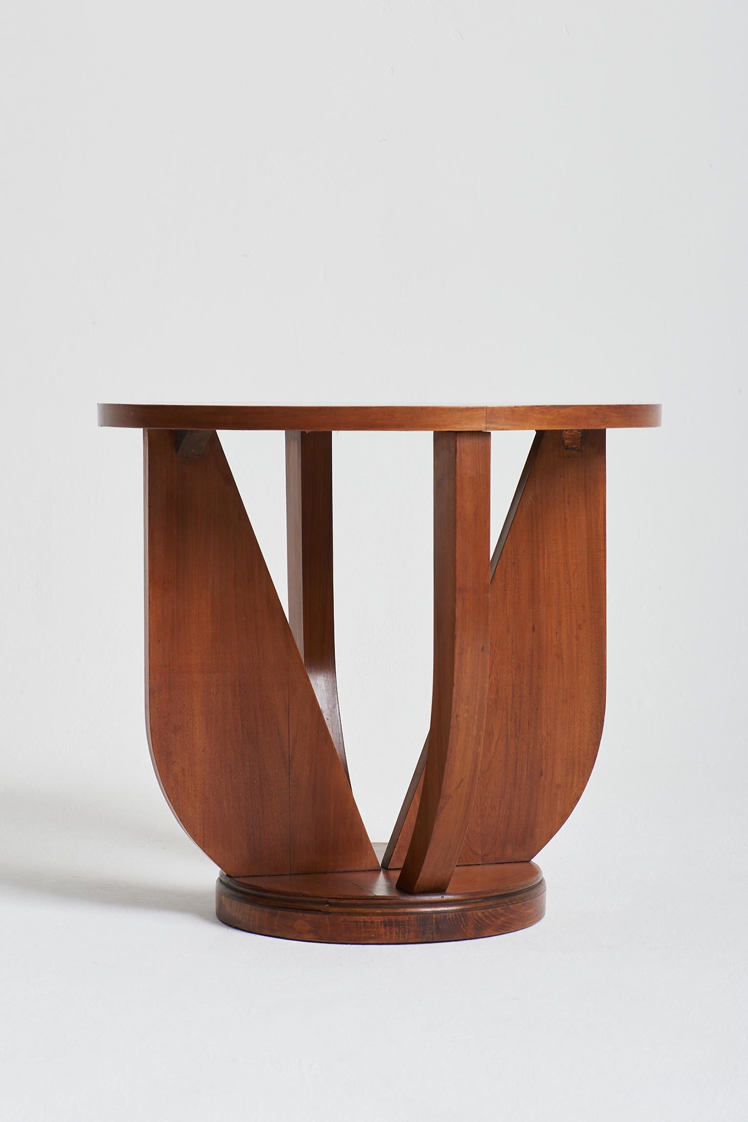 Art Deco Walnut Side Table 2