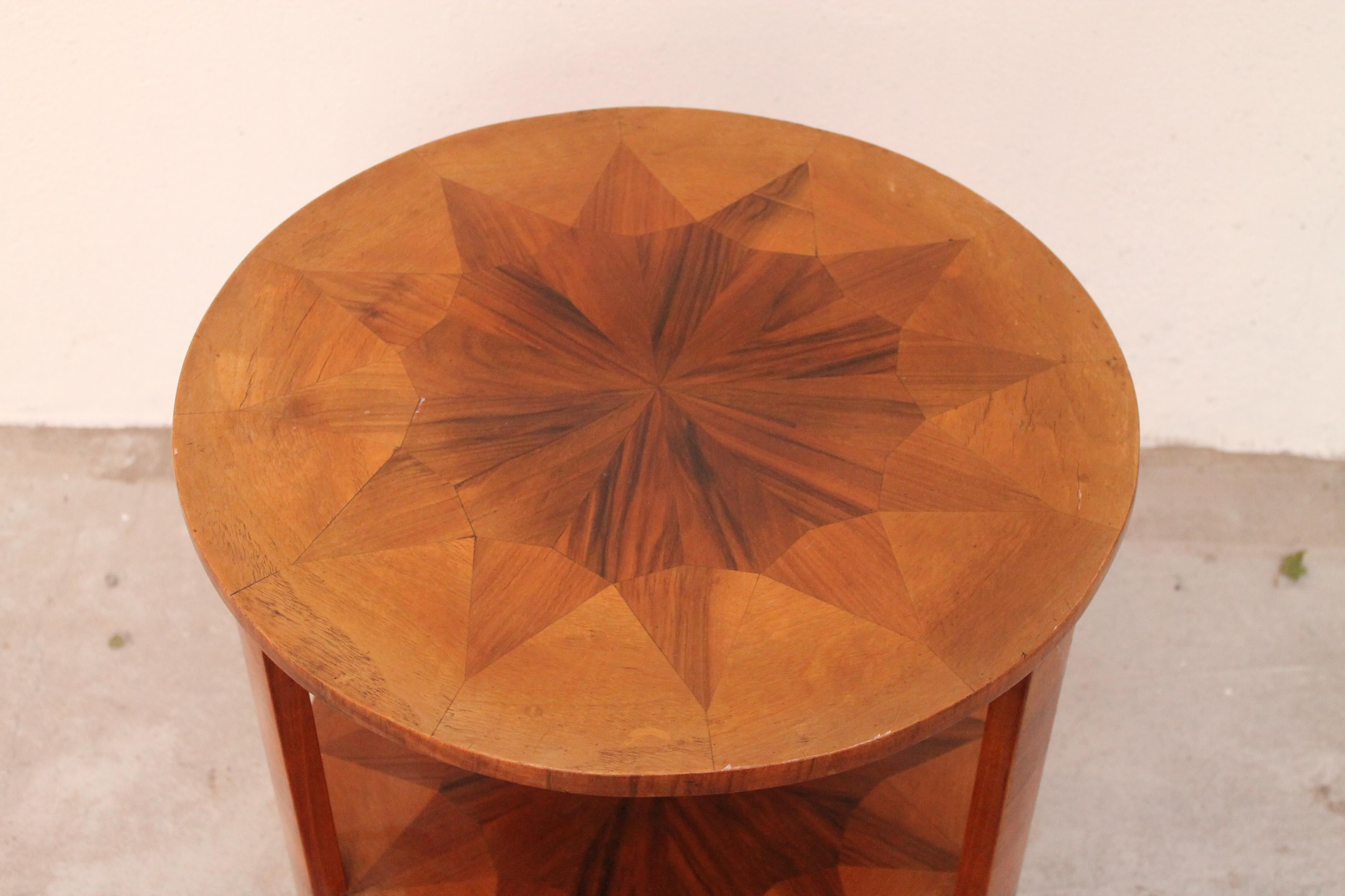 Mid-20th Century Art Deco Walnut Side Table, French, 1930s