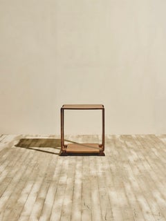 Art Deco Walnut Side Table, French Design, Streamlined Frame, 1930s