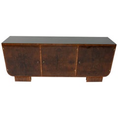 Art Deco Walnut Sideboard, 1930s, Bohemia