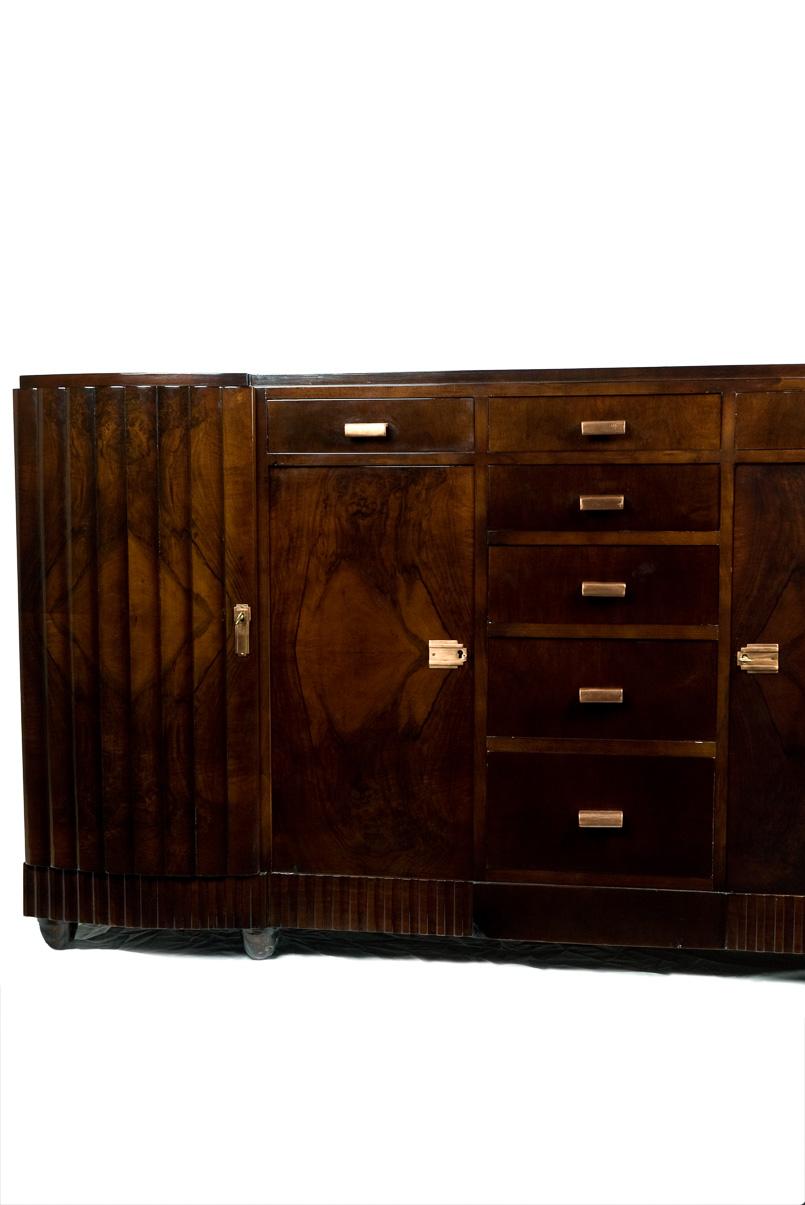 Credenza Art Déco in noce del XX secolo in vendita 7