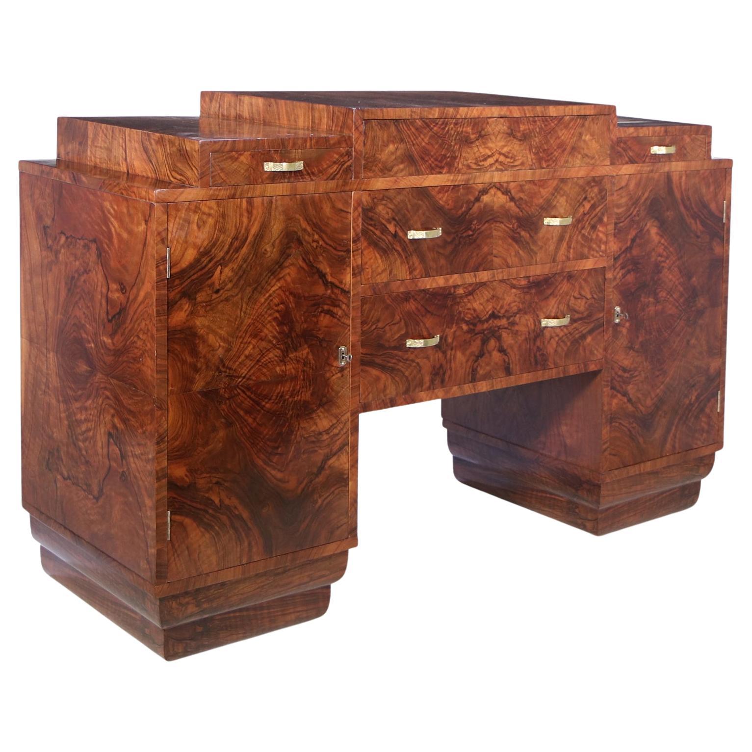 Fine Quality Art Deco Heals Sideboard in Walnut For Sale at 1stDibs