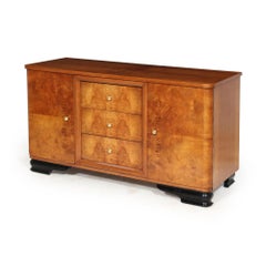 Art Deco Nussbaum Anrichte