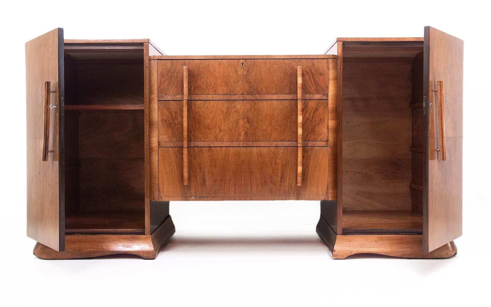 Art Deco Walnut Sideboard 3