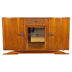 Art Deco Walnut Sideboard, France, 1930s
