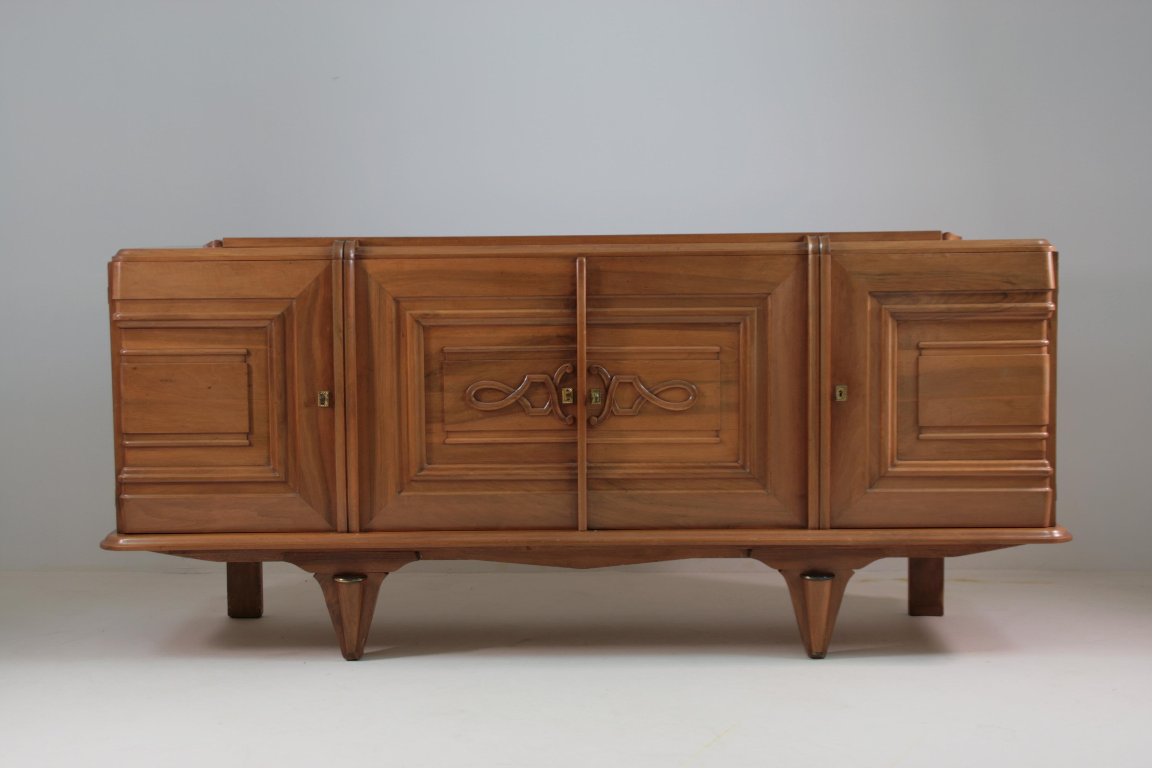 Francese Credenza Art Déco in noce, Francia, anni '40 in vendita