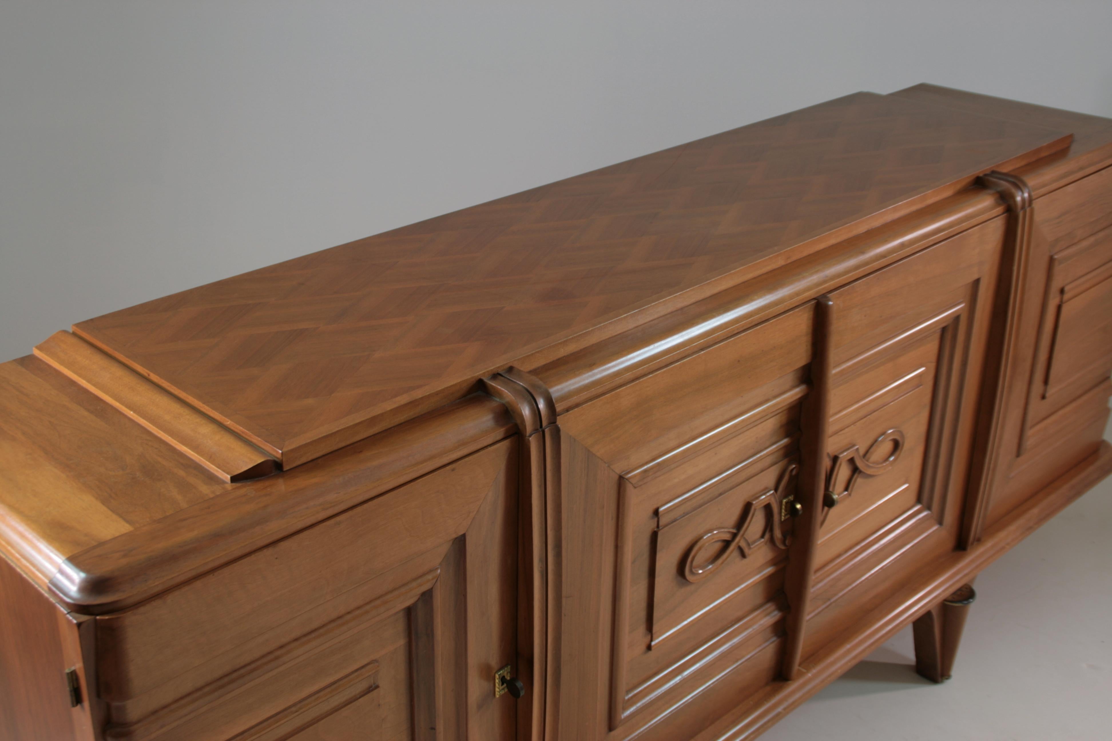 Noce Credenza Art Déco in noce, Francia, anni '40 in vendita